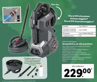 Lidl Parkside Performance Idropulitrice ad alta pressione offerta