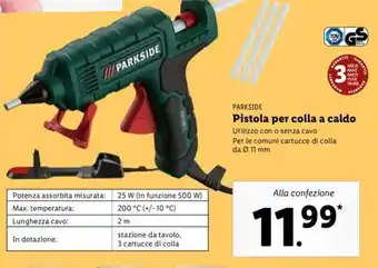 Lidl Parkside Pistola per colla a caldo offerta