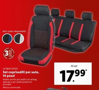Lidl Ultimate Speed Set coprisedili per auto, 14 pezzi offerta