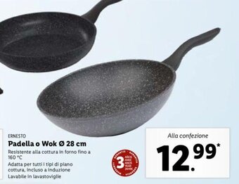 Lidl Ernesto Padella o Wok Ø 28 cm offerta