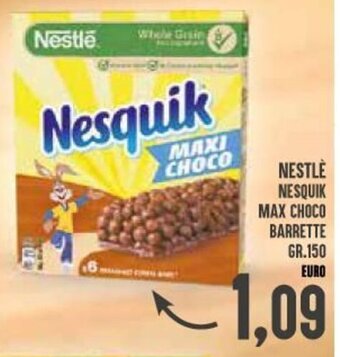 Iper Pellicano Nestlè Nesquik Max Choco Barrette Gr. 150 offerta
