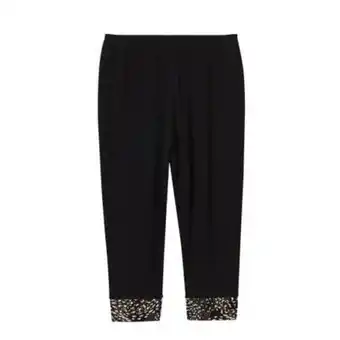 Damen-leggings mit umschlag an den beinen, große größen