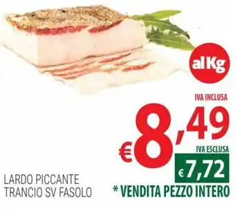 Lardo Piccante Trancio Sv Fasolo