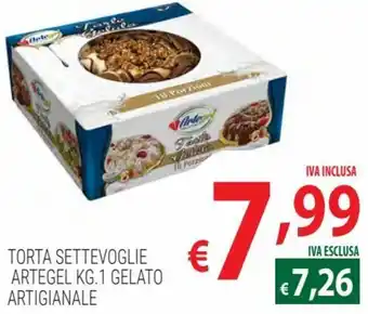 Torta Settevoglie Artegel 1 kg. Gelato Artigianale