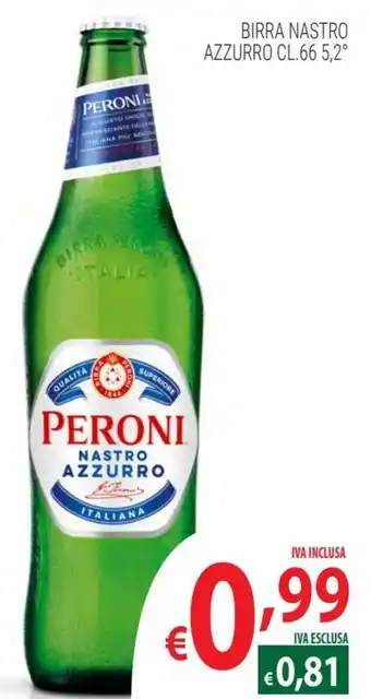 Peroni Nastro Azzurro Birra 66 cl 5,2°