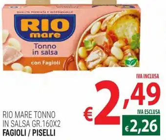 Rio Mare Tonno in salsa 160 gr x 2 fagioli / piselli