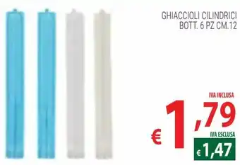Ghiaccioli Cilindrici Bott. 6 pz 12 cm.