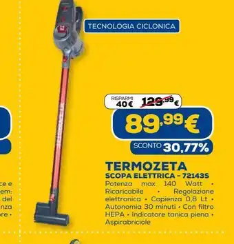 Euronics Termozeta scopa elettrica - 72143s offerta