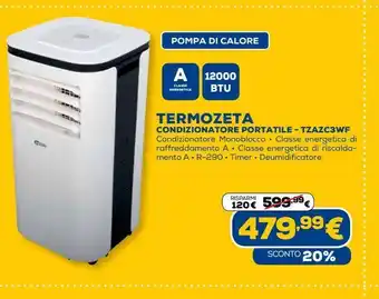 Euronics Condizionatore portatile termozeta - tzazc3wf offerta
