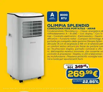 Euronics Condizionatore portatile olimpia splendid - aria8 offerta