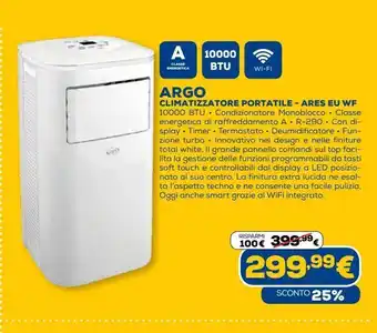 Euronics Climatizzatore portatile argo - ares eu wf offerta