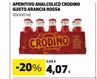 Aperitivi analcolico crodino gusto arancia rossa 10x100ml