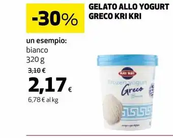 Coop Gelato greco allo yogurt greco kri kri - es. bianco 320g offerta