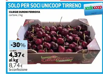 Coop Ciliegie duroni ferrovia 2 kg offerta