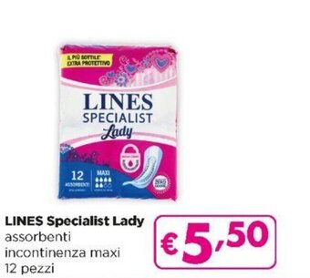 Acqua & Sapone Lines specialist Lady assorbenti incontinenza maxi 12 pezzi offerta