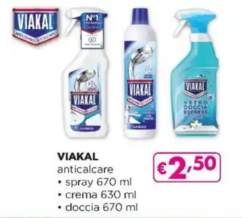 Acqua & Sapone Viakal anticalcare spray 670 ml/crema 630 ml/doccia 670 ml offerta