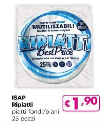 Acqua & Sapone ISAP Ripiatti piatti fondi/piani 25 pezzi offerta