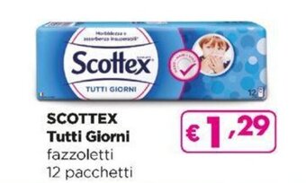 Acqua & Sapone Scottex Tutti Giorni fazzoletti 12 pacchetti offerta