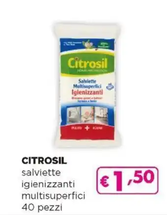 Acqua & Sapone Citrosil salviette igienizzanti multisuperfici 40 pezzi offerta
