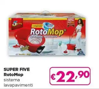 Acqua & Sapone Super Five RotoMop sistema lavapavimenti offerta