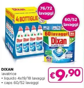 Acqua & Sapone Dixan lavatrice liquido 4x19/18 lavaggi/caps 60/52 lavaggi offerta