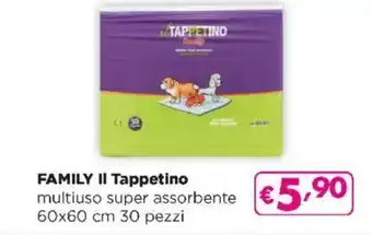 Acqua & Sapone Family Il Tappetino multiuso super assorbente 60x60 cm 30 pezzi offerta