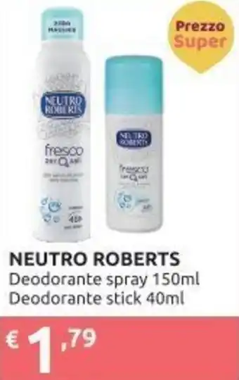 Neutro Roberts Deodorante spray 150 ml/Deodorante stick 40ml