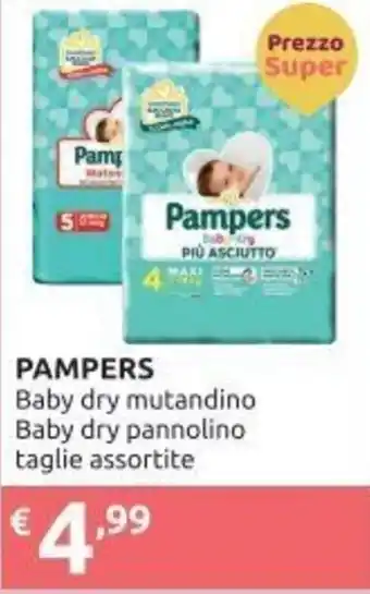 Ipersoap Pampers Baby dry mutandino/Baby dry pannolino taglie assortite offerta