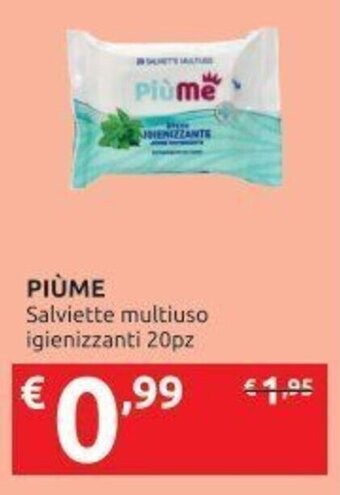 Ipersoap Piùme Salviette multiuso igienizzanti 20pz offerta