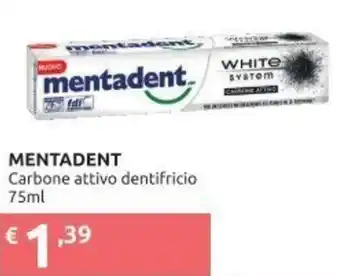 Mentadent Carbone attivo dentifricio 75ml