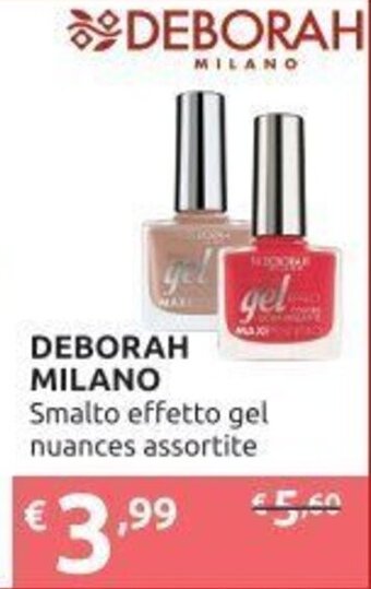 Ipersoap Deborah Milano Smalto effetto gel nuances assortite offerta