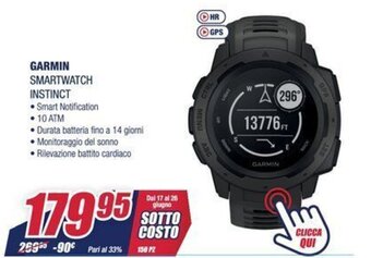 Trony Garmin Smartwatch Instinct offerta