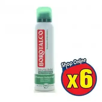 Maury's 6 borotalco deodorante spray invisible original offerta