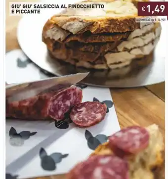 Prezzemolo e Vitale Giu'Giu Salsiccia Al Finocchietto E piccante offerta