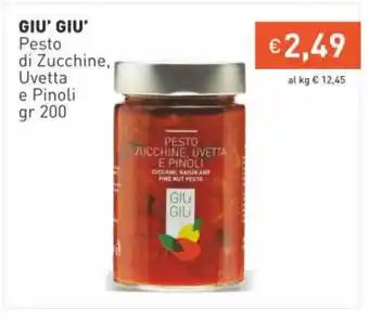 Prezzemolo e Vitale Giu'Giu Pesto di Zucchine Uvetta e Pinoli 200gr offerta