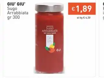 Prezzemolo e Vitale Giu'Giu Sugo Arrabbiata gr 300 offerta