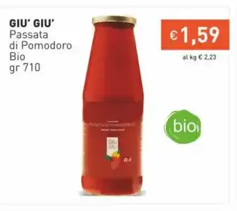 Prezzemolo e Vitale Giu'Giu Passata di Pomodoro Bio gr 710 offerta
