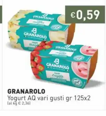 Granarolo Yogurt AQ vari gusti gr 125x2