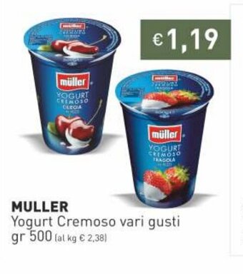 Prezzemolo e Vitale Muller Yogurt Cremoso vari gusti gr 500 offerta