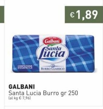 Prezzemolo e Vitale Galbani santa Lucia Burro gr 250 offerta
