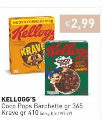 Prezzemolo e Vitale Kellogg's Coco Pops Barchette gr 365 offerta