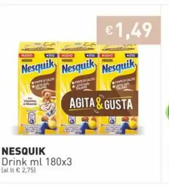Prezzemolo e Vitale Nesquik Drink ml 180x3 offerta