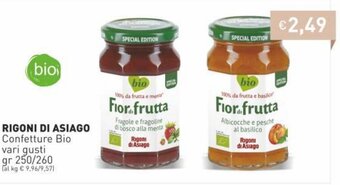 Prezzemolo e Vitale Rigoni Di Asiago Confetture Bio Vari Gusti gr 250/260 offerta