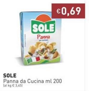 Prezzemolo e Vitale Sole Panna Da Cucina ml 200 offerta