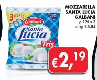 èccoMI Galbani Santa Lucia Mozzarella g 125 x 3 offerta