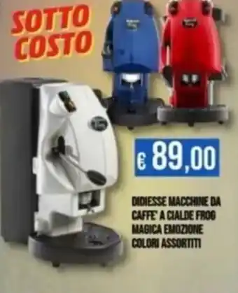 Didiesse Macchine da Caffe' a Cialde Frog Magica Emozione colori assortiti