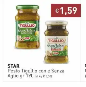 Prezzemolo e Vitale Star Pesto Tigullio con e Senza Aglio gr 190 offerta