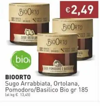 Prezzemolo e Vitale Bioorto Sugo Arrabbiata, Ortolana, Pomodoro/Basilico Bio gr 185 offerta