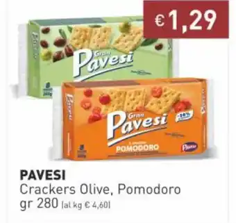 Prezzemolo e Vitale Pavesi Crackers Olive, Pomodoro gr 280 offerta