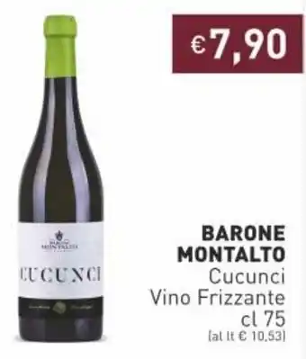 Prezzemolo e Vitale Barone Montalto Cucunci Vino Frizzante cl 75 offerta